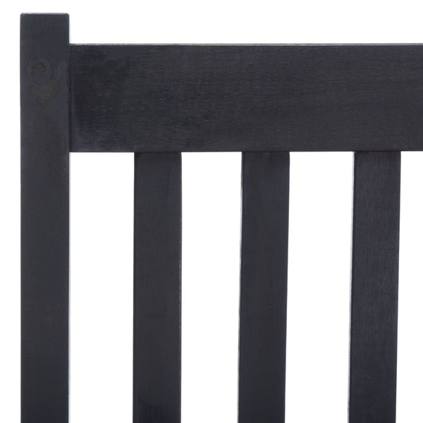 Safavieh SHASTA Rocking Chair - Timeless Comfort for Outdoor Spaces, Crafted from Sustainable Acacia Wood Black PAT7002D