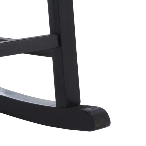 Safavieh SHASTA Rocking Chair - Timeless Comfort for Outdoor Spaces, Crafted from Sustainable Acacia Wood Black PAT7002D