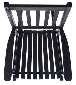 Safavieh SHASTA Rocking Chair - Timeless Comfort for Outdoor Spaces, Crafted from Sustainable Acacia Wood Black PAT7002D