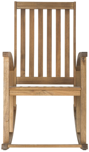 Safavieh CLAYTON Rocking Chair - Timeless Comfort Meets Modern Style for Your Outdoor Living Space Natural PAT7003A