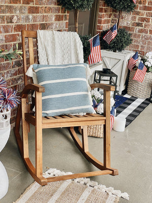 Safavieh CLAYTON Rocking Chair - Timeless Comfort Meets Modern Style for Your Outdoor Living Space Natural PAT7003A