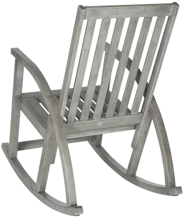 Safavieh CLAYTON Rocking Chair - Timeless Comfort Meets Modern Style for Your Outdoor Living Space Grey PAT7003B