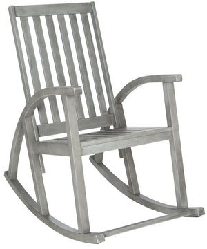 Safavieh CLAYTON Rocking Chair - Timeless Comfort Meets Modern Style for Your Outdoor Living Space Grey PAT7003B