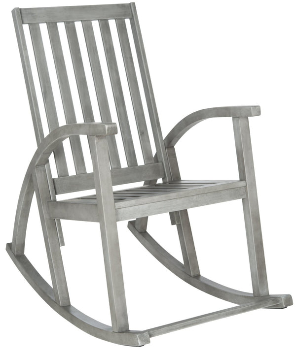 Safavieh CLAYTON Rocking Chair - Timeless Comfort Meets Modern Style for Your Outdoor Living Space Grey PAT7003B