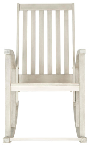 Safavieh CLAYTON Rocking Chair - Timeless Comfort Meets Modern Style for Your Outdoor Living Space White PAT7003C