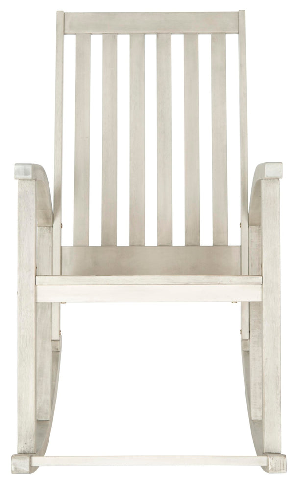 Safavieh CLAYTON Rocking Chair - Timeless Comfort Meets Modern Style for Your Outdoor Living Space White PAT7003C