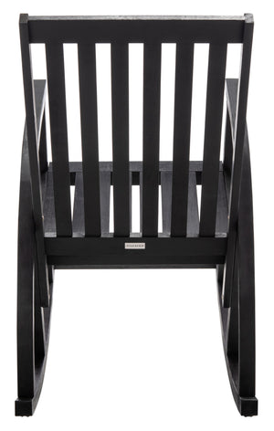 Safavieh CLAYTON Rocking Chair - Timeless Comfort Meets Modern Style for Your Outdoor Living Space Black PAT7003D