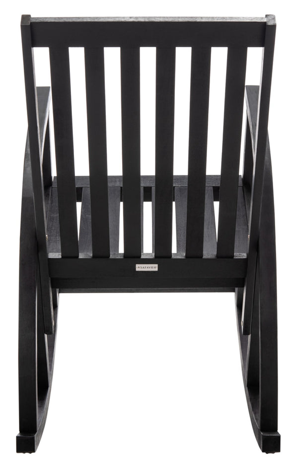 Safavieh CLAYTON Rocking Chair - Timeless Comfort Meets Modern Style for Your Outdoor Living Space Black PAT7003D