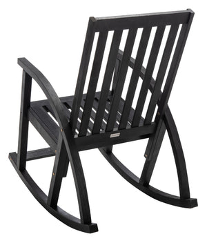 Safavieh CLAYTON Rocking Chair - Timeless Comfort Meets Modern Style for Your Outdoor Living Space Black PAT7003D