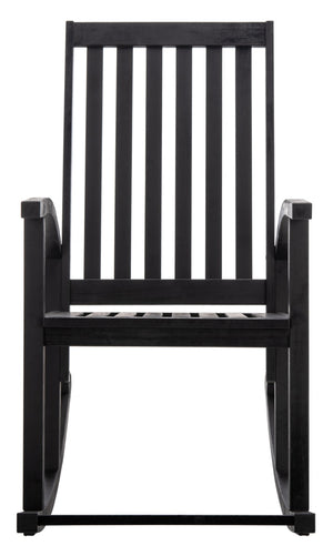 Safavieh CLAYTON Rocking Chair - Timeless Comfort Meets Modern Style for Your Outdoor Living Space Black PAT7003D