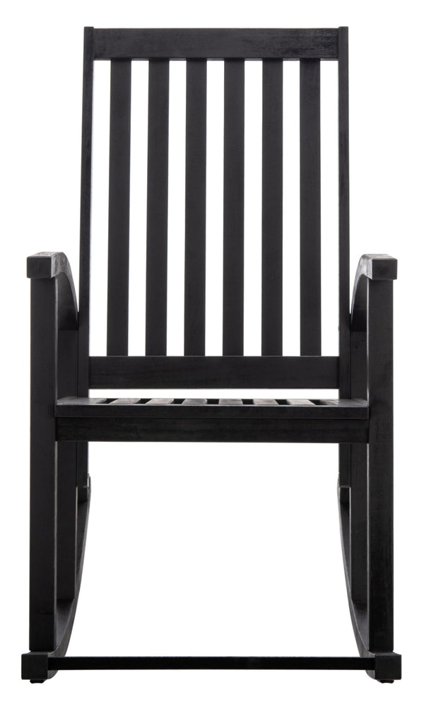 Safavieh CLAYTON Rocking Chair - Timeless Comfort Meets Modern Style for Your Outdoor Living Space Black PAT7003D