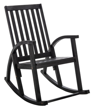 Safavieh CLAYTON Rocking Chair - Timeless Comfort Meets Modern Style for Your Outdoor Living Space Black PAT7003D