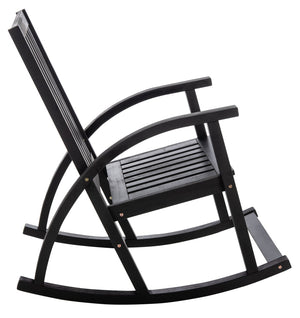 Safavieh CLAYTON Rocking Chair - Timeless Comfort Meets Modern Style for Your Outdoor Living Space Black PAT7003D