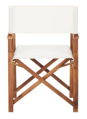 Safavieh LAGUNA Director Chairs - Set of 2 Stylish Outdoor Seating in Durable Eco-Friendly Design, Perfect for Entertaining Natural / Beige PAT7004F-SET2
