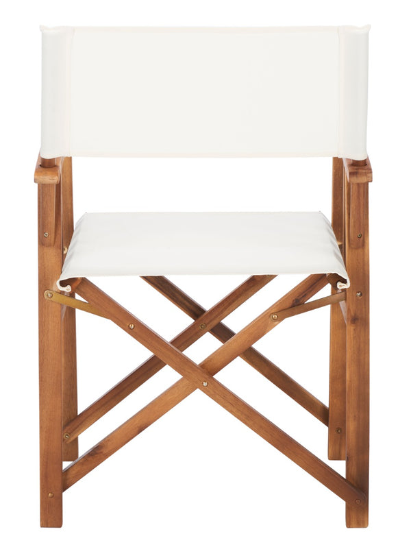 Safavieh LAGUNA Director Chairs - Set of 2 Stylish Outdoor Seating in Durable Eco-Friendly Design, Perfect for Entertaining Natural / Beige PAT7004F-SET2