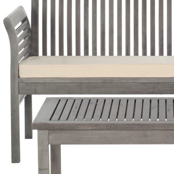 Safavieh CARSON 4-Piece Outdoor Furniture Set: Modern Scandinavian Design with Comfortable Cushions Grey / Beige PAT7005B