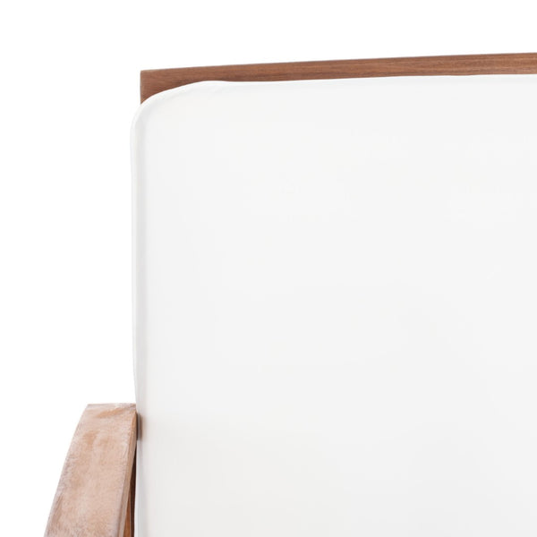 Safavieh ROCKLIN 4-Piece Outdoor Set - Stylish Acacia Wood Frame with Cozy All-Weather Cushions & Pillows Natural / Beige PAT7007A