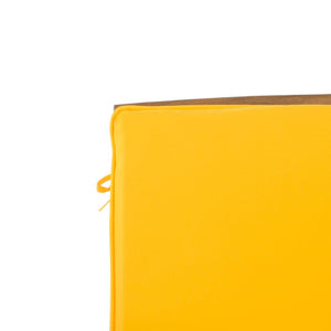 Safavieh ROCKLIN 4-Piece Outdoor Set - Stylish Acacia Wood Frame with Cozy All-Weather Cushions & Pillows Natural / Ylw + Solid P PAT7007D