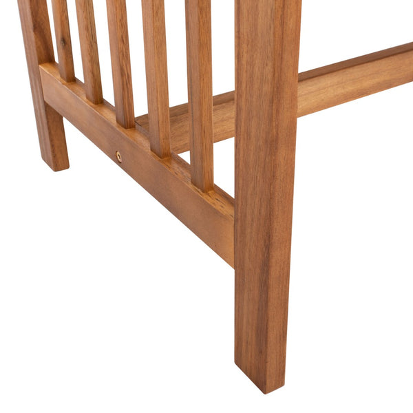 Safavieh ROCKLIN 4-Piece Outdoor Set - Stylish Acacia Wood Frame with Cozy All-Weather Cushions & Pillows Natural / Bge + Thk Stp P PAT7007G