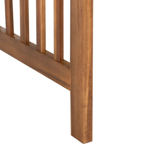 Safavieh ROCKLIN 4-Piece Outdoor Set - Stylish Acacia Wood Frame with Cozy All-Weather Cushions & Pillows Natural / Aqua PAT7007Q