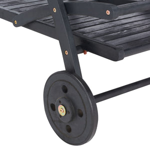Safavieh LODI Outdoor Tea Cart - Stylish Portable Serving Solution for Patios, Decks, and Garden Gatherings Black PAT7009D
