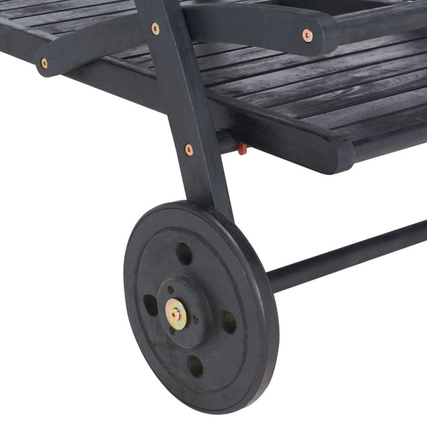 Safavieh LODI Outdoor Tea Cart - Stylish Portable Serving Solution for Patios, Decks, and Garden Gatherings Black PAT7009D