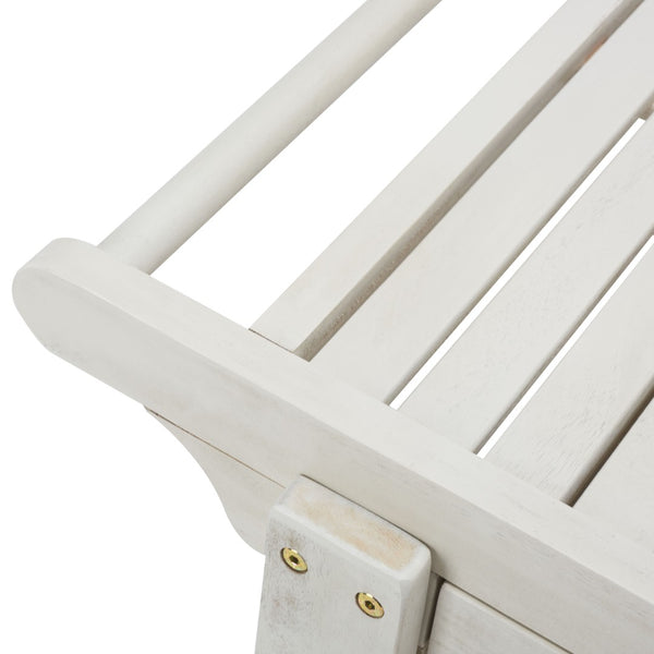 Safavieh ORLAND Portable Tea Trolley - Eco-Friendly Acacia Wood Serving Cart for Stylish Outdoor Entertaining White PAT7010C