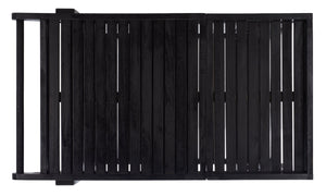 Safavieh ORLAND Portable Tea Trolley - Eco-Friendly Acacia Wood Serving Cart for Stylish Outdoor Entertaining Black PAT7010D