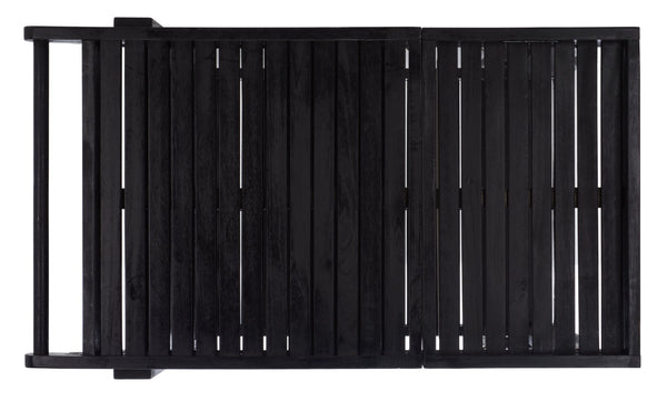 Safavieh ORLAND Portable Tea Trolley - Eco-Friendly Acacia Wood Serving Cart for Stylish Outdoor Entertaining Black PAT7010D