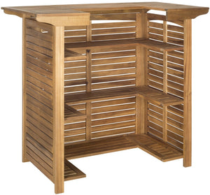 Safavieh MONTEREY Bar Table - Eco-Friendly Acacia Wood for Stylish Outdoor Gatherings and Entertaining Natural PAT7011A