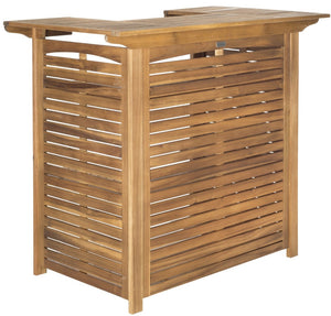 Safavieh MONTEREY Bar Table - Eco-Friendly Acacia Wood for Stylish Outdoor Gatherings and Entertaining Natural PAT7011A