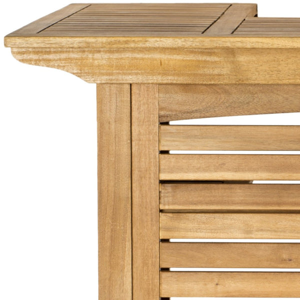 Safavieh MONTEREY Bar Table - Eco-Friendly Acacia Wood for Stylish Outdoor Gatherings and Entertaining Natural PAT7011A