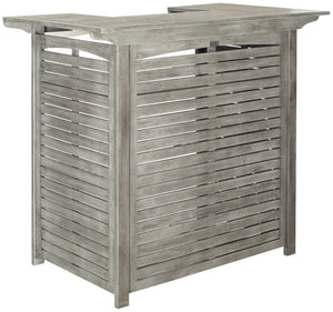 Safavieh MONTEREY Bar Table - Eco-Friendly Acacia Wood for Stylish Outdoor Gatherings and Entertaining Grey PAT7011B