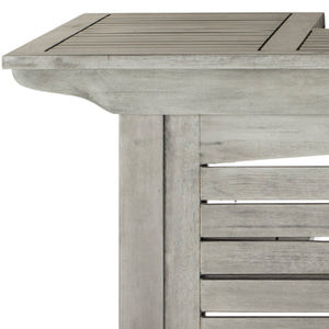 Safavieh MONTEREY Bar Table - Eco-Friendly Acacia Wood for Stylish Outdoor Gatherings and Entertaining Grey PAT7011B
