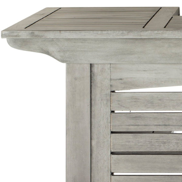 Safavieh MONTEREY Bar Table - Eco-Friendly Acacia Wood for Stylish Outdoor Gatherings and Entertaining Grey PAT7011B