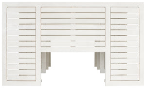 Safavieh MONTEREY Bar Table - Eco-Friendly Acacia Wood for Stylish Outdoor Gatherings and Entertaining White PAT7011C
