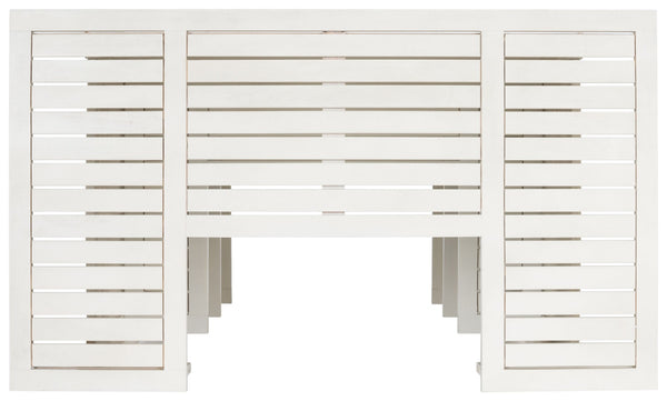 Safavieh MONTEREY Bar Table - Eco-Friendly Acacia Wood for Stylish Outdoor Gatherings and Entertaining White PAT7011C