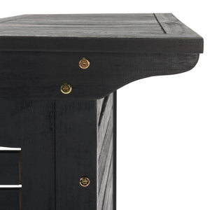 Safavieh MONTEREY Bar Table - Eco-Friendly Acacia Wood for Stylish Outdoor Gatherings and Entertaining Black PAT7011D
