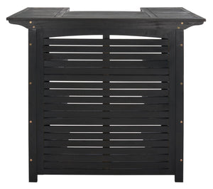 Safavieh MONTEREY Bar Table - Eco-Friendly Acacia Wood for Stylish Outdoor Gatherings and Entertaining Black PAT7011D