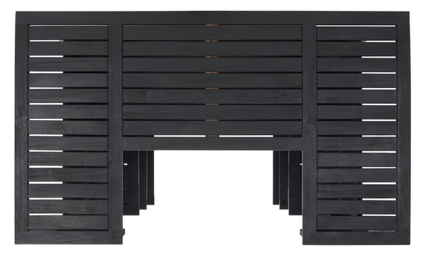 Safavieh MONTEREY Bar Table - Eco-Friendly Acacia Wood for Stylish Outdoor Gatherings and Entertaining Black PAT7011D