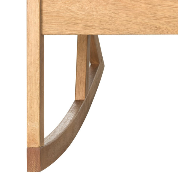 Safavieh VERNON Rocking Chair - Timeless Outdoor Comfort with Handcrafted Design and Eco-Friendly Eucalyptus Wood Natural / Yellow PAT7013B