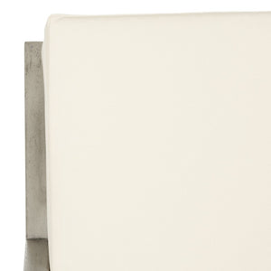 Safavieh VERNON Rocking Chair - Timeless Outdoor Comfort with Handcrafted Design and Eco-Friendly Eucalyptus Wood Grey / Beige PAT7013E