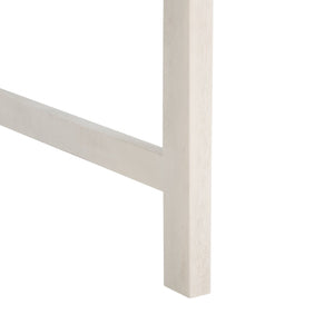 Safavieh BREA Twin Seat Outdoor Bench – Stylish Eco-Friendly Acacia Wood with Umbrella-Ready Drink Table White PAT7014C