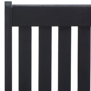 Safavieh Brea Twin Seat Outdoor Bench - Eco-friendly Acacia Wood With Umbrella Drink Table For Porch & Patio Black Wood Pat7014d