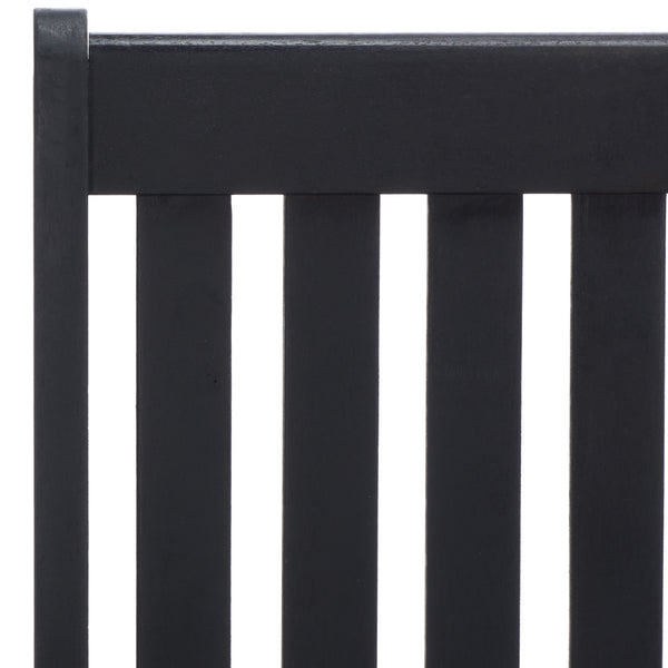 Safavieh Brea Twin Seat Outdoor Bench - Eco-friendly Acacia Wood With Umbrella Drink Table For Porch & Patio Black Wood Pat7014d