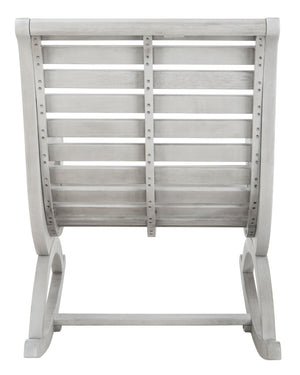 Safavieh SONORA Outdoor Rocking Chair – Elegant Eucalyptus Design for Relaxation on Your Porch or Patio Grey PAT7016A
