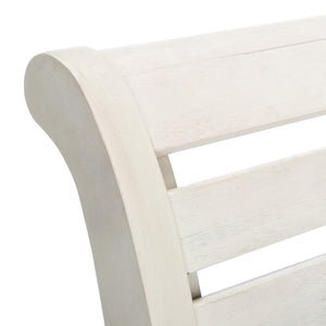 Safavieh SONORA Outdoor Rocking Chair – Elegant Eucalyptus Design for Relaxation on Your Porch or Patio White PAT7016C