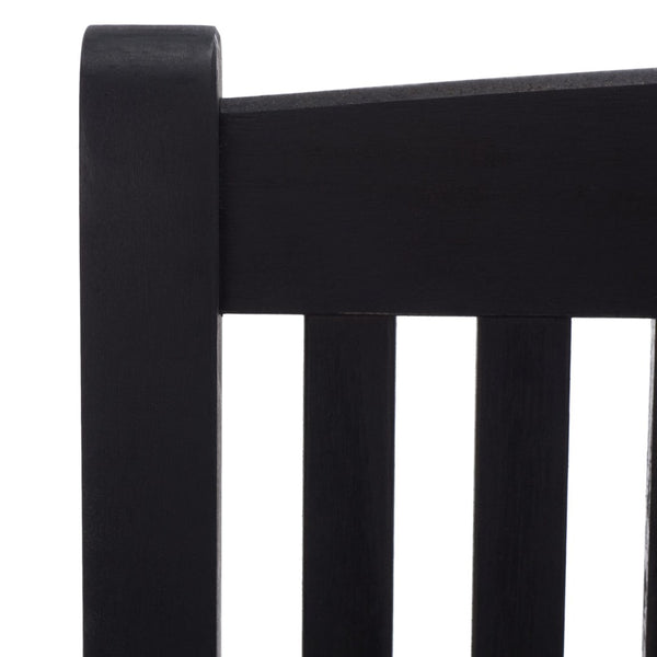 Safavieh BRISBANE Outdoor Storage Bench - Stylish Acacia Wood Seat with Hidden Compartment for Patios Black PAT7017D