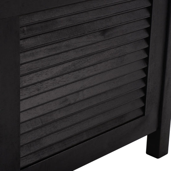 Safavieh BRISBANE Outdoor Storage Bench - Stylish Acacia Wood Seat with Hidden Compartment for Patios Black PAT7017D