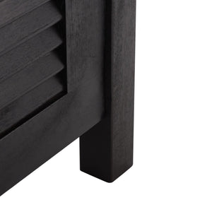 Safavieh BRISBANE Outdoor Storage Bench - Stylish Acacia Wood Seat with Hidden Compartment for Patios Black PAT7017D